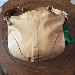 Vintage Coach Tan Hobo Purse Handbag